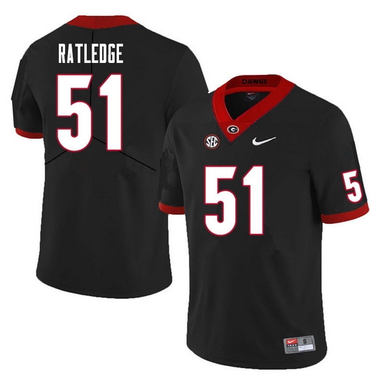 Men #51 Tate Ratledge Georgia Bulldogs College Football Jerseys Sale-Black Men #51 Tate Ratledge Georgia Bulldogs College Football Jerseys Sale-Black
