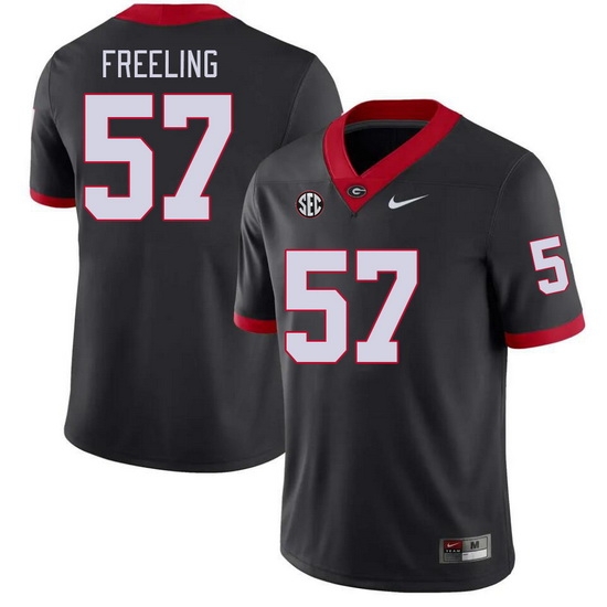 Men #57 Monroe Freeling Georgia Bulldogs College Football Jerseys Stitched-Black Men #57 Monroe Freeling Georgia Bulldogs College Football Jerseys Stitched-Black