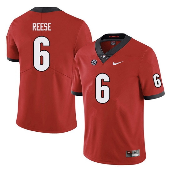 Men #6 Otis Reese Georgia Bulldogs College Football Jerseys Sale-red Men #6 Otis Reese Georgia Bulldogs College Football Jerseys Sale-red