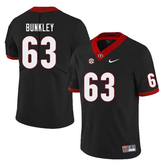 Men #63 Brandon Bunkley Georgia Bulldogs College Football Jerseys Sale-Black Men #63 Brandon Bunkley Georgia Bulldogs College Football Jerseys Sale-Black