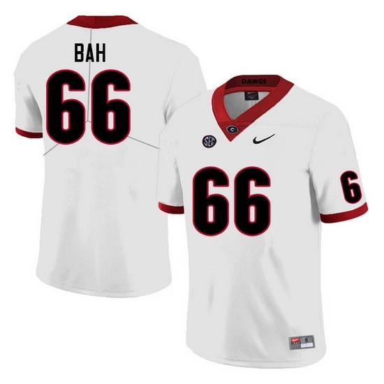 Men #66 Aliou Bah Georgia Bulldogs College Football Jerseys Sale-White Anniversary Men #66 Aliou Bah Georgia Bulldogs College Football Jerseys Sale-White Anniversary