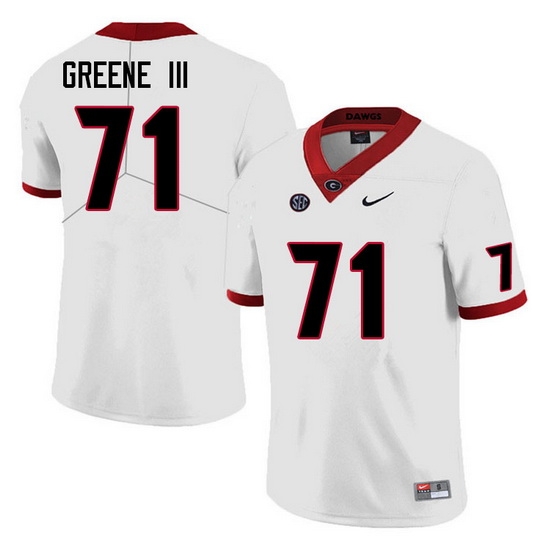 Men #71 Earnest Greene III Georgia Bulldogs College Football Jerseys Sale-White Anniversary Men #71 Earnest Greene III Georgia Bulldogs College Football Jerseys Sale-White Anniversary