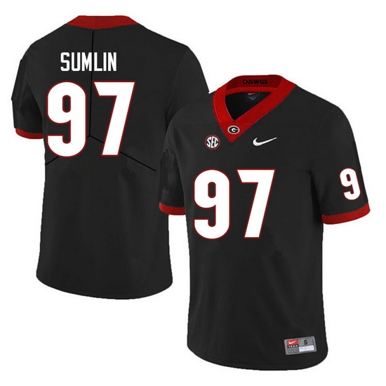 Men #97 Matthew Sumlin Georgia Bulldogs College Football Jerseys Sale-Black Anniversary Men #97 Matthew Sumlin Georgia Bulldogs College Football Jerseys Sale-Black Anniversary