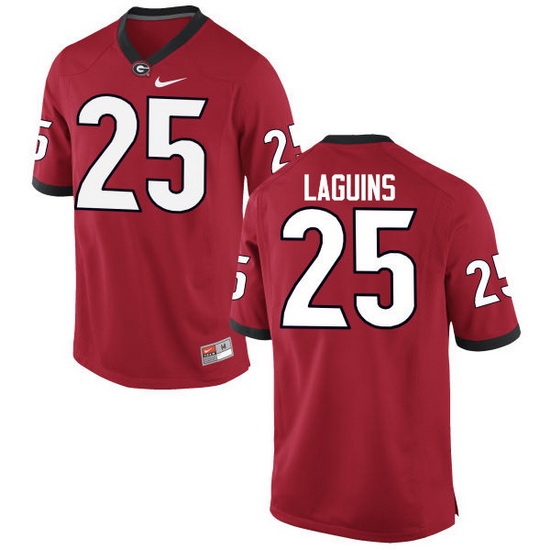 Men Georgia Bulldogs #25 Jaleel Laguins College Football Jerseys-Red Men Georgia Bulldogs #25 Jaleel Laguins College Football Jerseys-Red