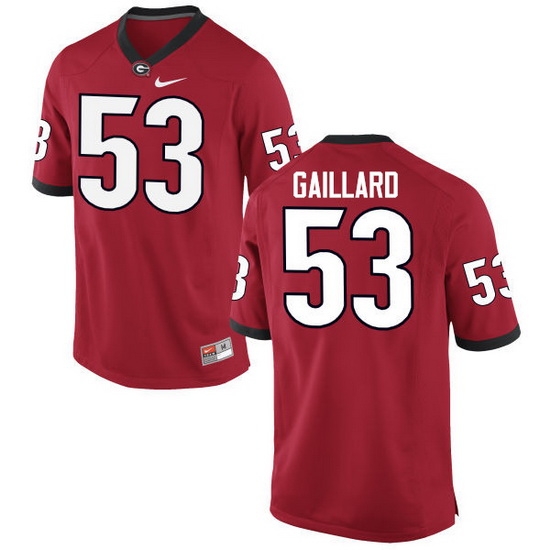 Men Georgia Bulldogs #53 Lamont Gaillard College Football Jerseys-Red Men Georgia Bulldogs #53 Lamont Gaillard College Football Jerseys-Red