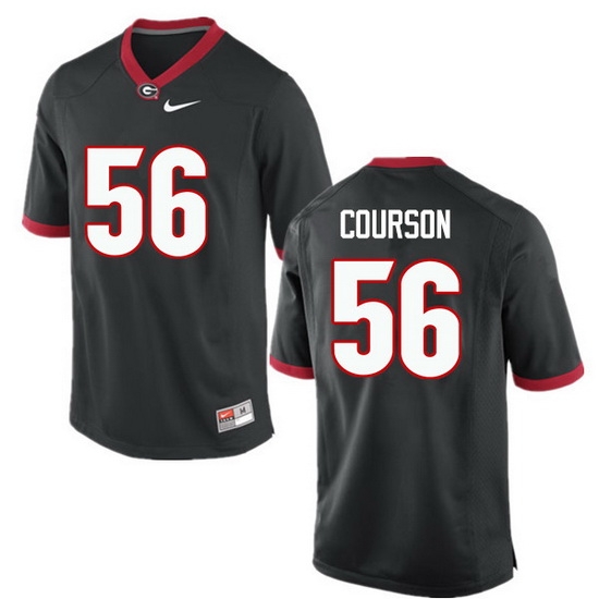 Men Georgia Bulldogs #56 John Courson College Football Jerseys-Black Men Georgia Bulldogs #56 John Courson College Football Jerseys-Black