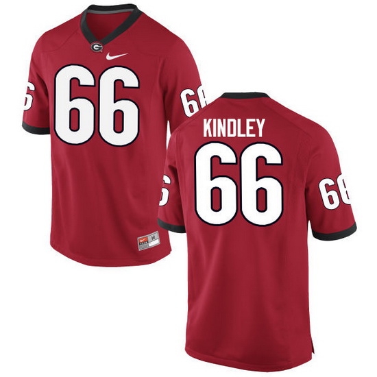 Men Georgia Bulldogs #66 Solomon Kindley College Football Jerseys-Red Men Georgia Bulldogs #66 Solomon Kindley College Football Jerseys-Red