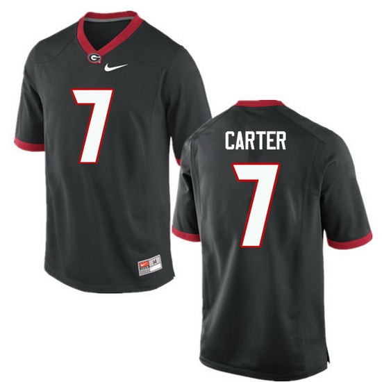 Men Georgia Bulldogs #7 Lorenzo Carter College Football Jerseys-Black Men Georgia Bulldogs #7 Lorenzo Carter College Football Jerseys-Black