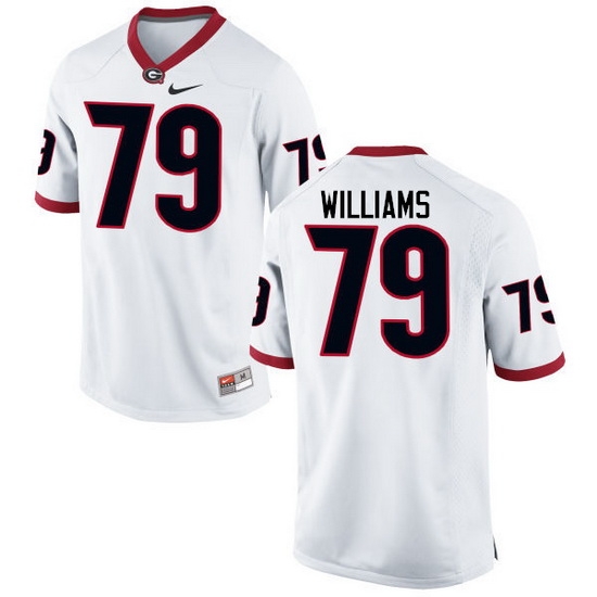 Men Georgia Bulldogs #79 Allen Williams College Football Jerseys-White Men Georgia Bulldogs #79 Allen Williams College Football Jerseys-White