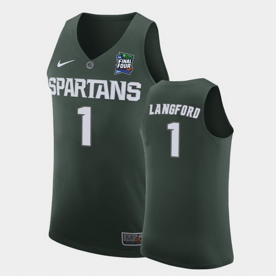 Michigan State Spartans Joshua Langford Green 2019 Final Four Men'S Jersey Michigan State Spartans Joshua Langford Green 2019 Final Four Men'S Jersey