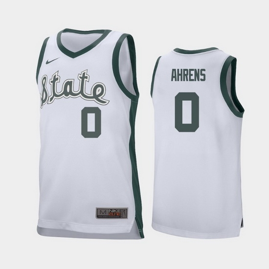 Michigan State Spartans Kyle Ahrens White Retro Replica Men'S Jersey Michigan State Spartans Kyle Ahrens White Retro Replica Men'S Jersey