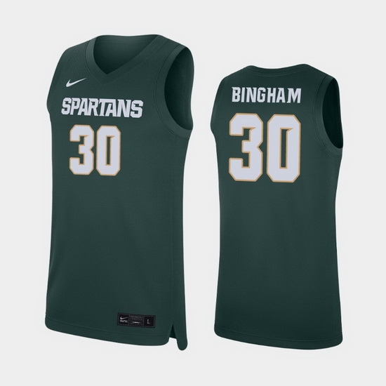 Michigan State Spartans Marcus Bingham Jr. Green Replica Men'S Jersey Michigan State Spartans Marcus Bingham Jr. Green Replica Men'S Jersey
