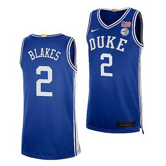 Duke Blue Devils Jaylen Blakes Royal College Basketball 2021 22Authentic Jersey Duke Blue Devils Jaylen Blakes Royal College Basketball 2021 22Authentic Jersey