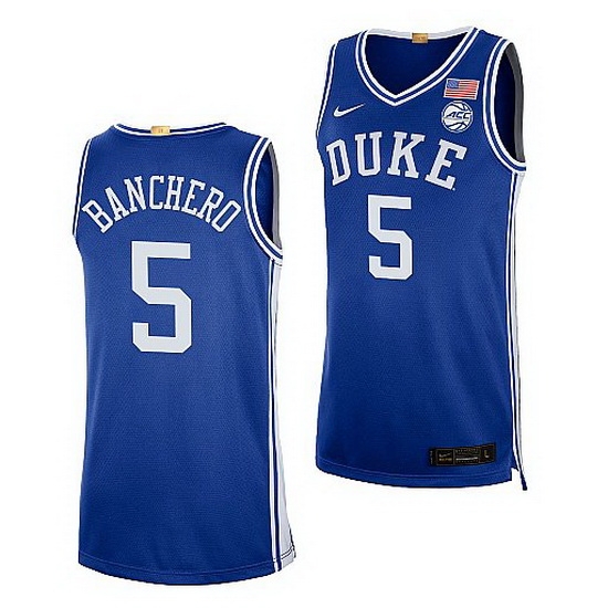 Duke Blue Devils Paolo Banchero Royal College Basketball 2021 22Authentic Jersey Duke Blue Devils Paolo Banchero Royal College Basketball 2021 22Authentic Jersey