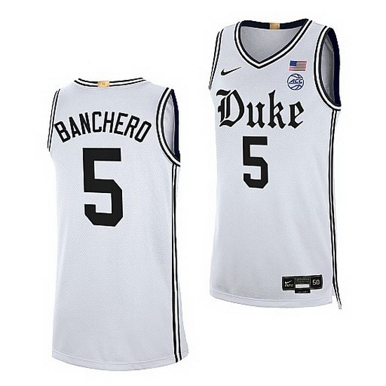 Duke Blue Devils Paolo Banchero The Brotherhood 2021 22 Limited Basketball Jersey Duke Blue Devils Paolo Banchero The Brotherhood 2021 22 Limited Basketball Jersey