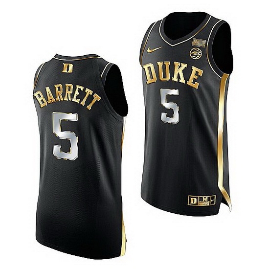 Duke Blue Devils Rj Barrett Black Golden Edition Nba Alumni Jersey Duke Blue Devils Rj Barrett Black Golden Edition Nba Alumni Jersey