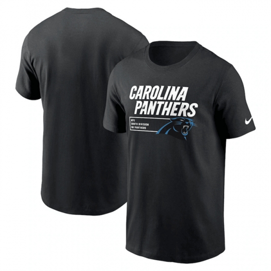 Men Carolina Panthers Black Division Essential T Shirt Men Carolina Panthers Black Division Essential T Shirt
