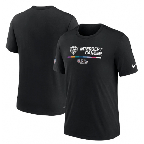 Men Chicago Bears 2022 Black Crucial Catch Performance T Shirt Men Chicago Bears 2022 Black Crucial Catch Performance T Shirt