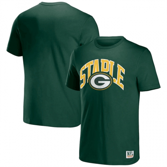 Men Green Bay Packers X Staple Green Logo Lockup T Shirt Men Green Bay Packers X Staple Green Logo Lockup T Shirt