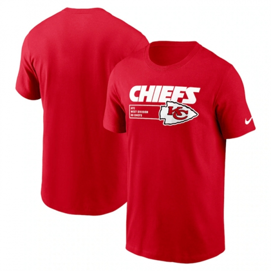Men Kansas City Chiefs Red Division Essential T Shirt Men Kansas City Chiefs Red Division Essential T Shirt