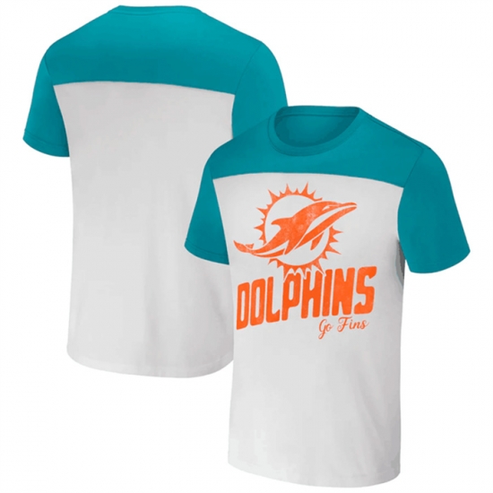 Men Miami Dolphins Cream Aqua X Darius Rucker Collection Colorblocked T Shirt Men Miami Dolphins Cream Aqua X Darius Rucker Collection Colorblocked T Shirt