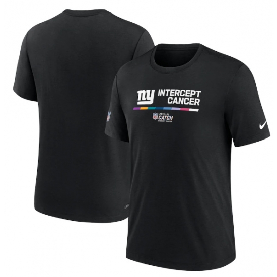 Men New York Giants 2022 Black Crucial Catch Performance T Shirt Men New York Giants 2022 Black Crucial Catch Performance T Shirt