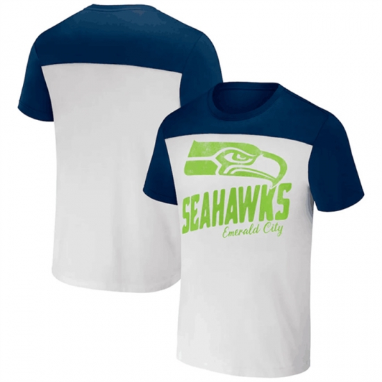 Men Seattle Seahawks Cream Navy X Darius Rucker Collection Colorblocked T Shirt Men Seattle Seahawks Cream Navy X Darius Rucker Collection Colorblocked T Shirt