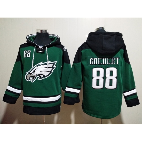 Philadelphia Eagles Green Sitched Pullover Hoodie #88 Dallas Goedert Philadelphia Eagles Green Sitched Pullover Hoodie #88 Dallas Goedert
