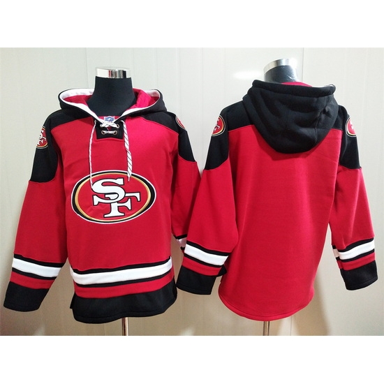 San Francisco 49ers Red Sitched Pullover Hoodie Blank San Francisco 49ers Red Sitched Pullover Hoodie Blank
