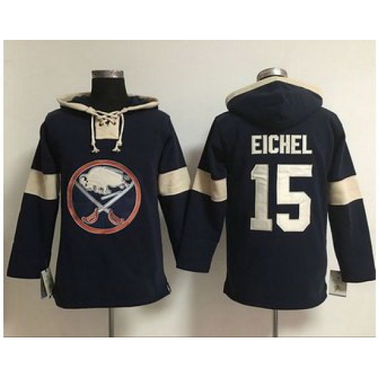 Men Buffalo Sabres 15 Jack Eichel Navy Blue Pullover NHL Hoodie Men Buffalo Sabres 15 Jack Eichel Navy Blue Pullover NHL Hoodie