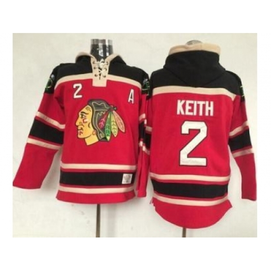 Chicago Blackhawks #2 Duncan Keith Red Lace-Up NHL Jersey Hoodie Chicago Blackhawks #2 Duncan Keith Red Lace-Up NHL Jersey Hoodie