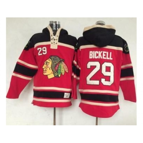 Chicago Blackhawks #29 Bryan Bickell Red Lace-Up NHL Jersey Hoodie Chicago Blackhawks #29 Bryan Bickell Red Lace-Up NHL Jersey Hoodie