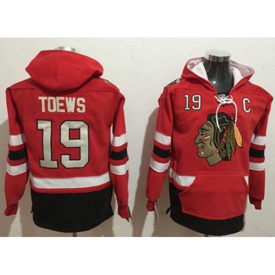 Men Chicago Blackhawks 19 Jonathan Toews Red Name 26 Number Pullover NHL Hoodie Men Chicago Blackhawks 19 Jonathan Toews Red Name 26 Number Pullover NHL Hoodie