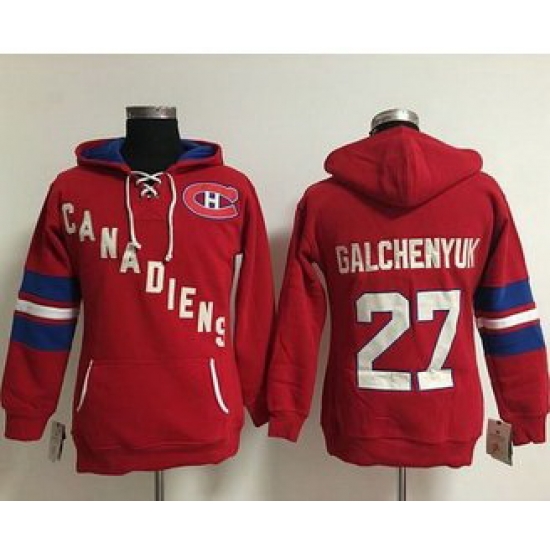 Women Montreal Canadiens 27 Alex Galchenyuk Red Old Time Heidi NHL Hoodie Women Montreal Canadiens 27 Alex Galchenyuk Red Old Time Heidi NHL Hoodie