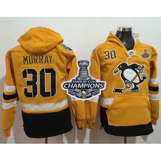 Men Pittsburgh Penguins 30 Matt Murray Gold Sawyer Hooded Sweatshirt 2017 Stadium Series Stanley Cup Finals Champions Stitched NHL Jersey Men Pittsburgh Penguins 30 Matt Murray Gold Sawyer Hooded Sweatshirt 2017 Stadium Series Stanley Cup Finals Champions Stitched NHL Jersey