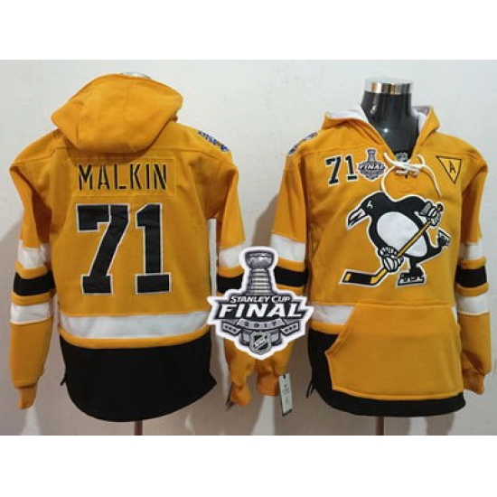 Men Pittsburgh Penguins 71 Evgeni Malkin Gold Sawyer Hooded Sweatshirt 2017 Stadium Series Stanley Cup Final Patch Stitched NHL Jersey Men Pittsburgh Penguins 71 Evgeni Malkin Gold Sawyer Hooded Sweatshirt 2017 Stadium Series Stanley Cup Final Patch Stitched NHL Jersey
