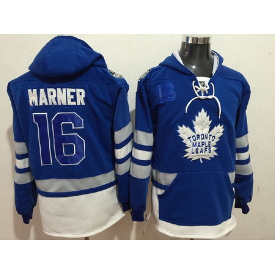 Maple Leafs 16 Mitchell Marner Blue All Stitched Hooded Sweatshirt Maple Leafs 16 Mitchell Marner Blue All Stitched Hooded Sweatshirt