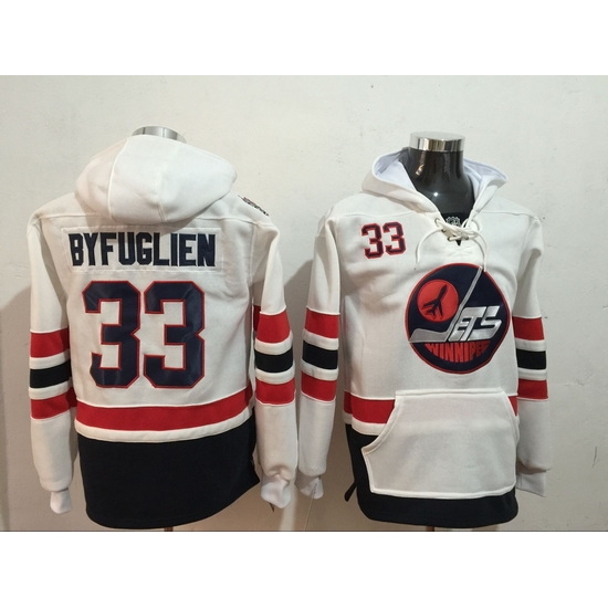 Men Winnipeg Jets 33 Dustin Byfuglien White Stitched Hoodie Men Winnipeg Jets 33 Dustin Byfuglien White Stitched Hoodie