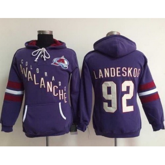 Colorado Avalanche 92 Gabriel Landeskog Purple Women Old Time Heidi NHL Hoodie Colorado Avalanche 92 Gabriel Landeskog Purple Women Old Time Heidi NHL Hoodie