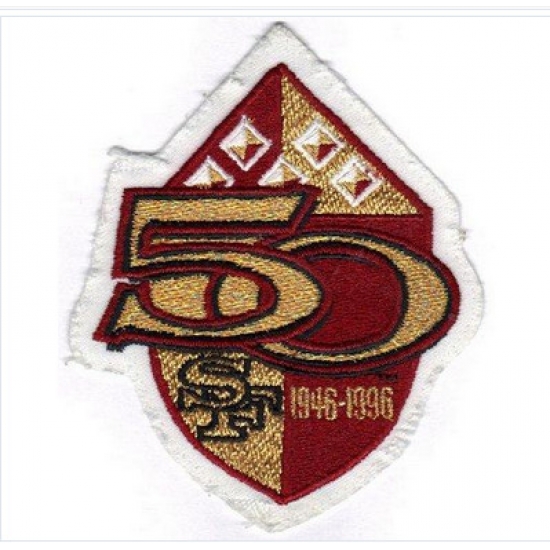 Stitched 1996 San Francisco 49ers 50th Anniversary Season Jersey Patch Stitched 1996 San Francisco 49ers 50th Anniversary Season Jersey Patch