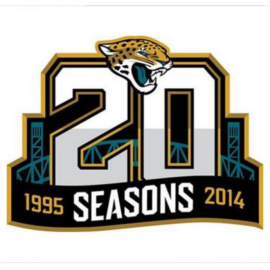 Stitched NFL Jacksonville Jaguars 1995-2014 20TH Season Jersey Patch Stitched NFL Jacksonville Jaguars 1995-2014 20TH Season Jersey Patch
