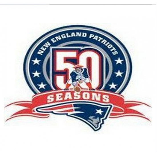Stitched New England Patriots 50th Anniversary Jersey Patch Stitched New England Patriots 50th Anniversary Jersey Patch