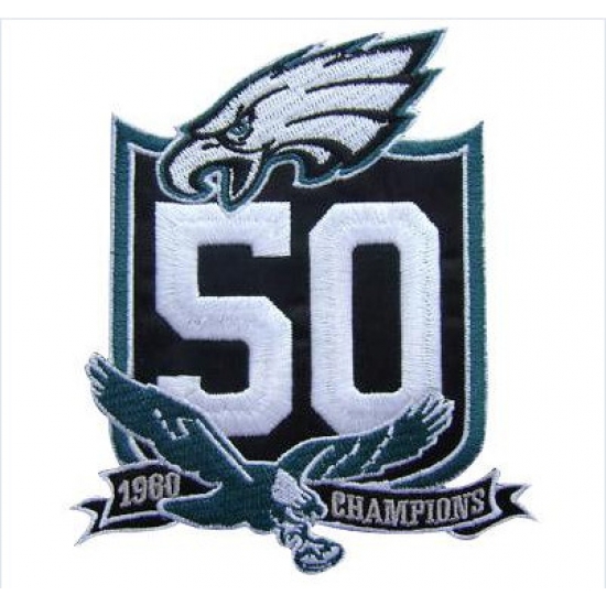 Stitched Philadelphia Eagles 50th Anniversary Jersey Patch Stitched Philadelphia Eagles 50th Anniversary Jersey Patch