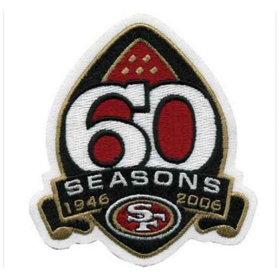 Stitched San Francisco 49ers 60th Season Jersey Patch (2006) Stitched San Francisco 49ers 60th Season Jersey Patch (2006)