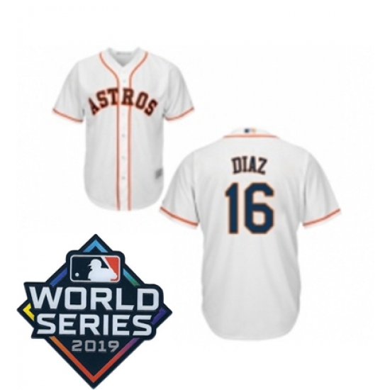 Mens Houston Astros 16 Aledmys Diaz Replica White Home Cool Base Baseball jersey Mens Houston Astros 16 Aledmys Diaz Replica White Home Cool Base Baseball jersey