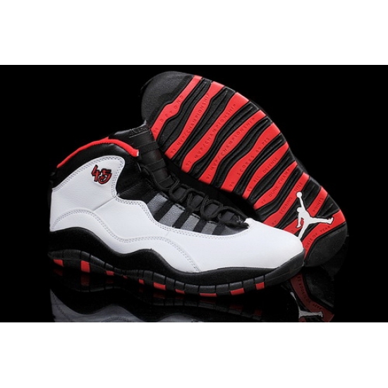 Air Jordan 10 Shoes 2014 Mens Engraved Version White Black Red Air Jordan 10 Shoes 2014 Mens Engraved Version White Black Red