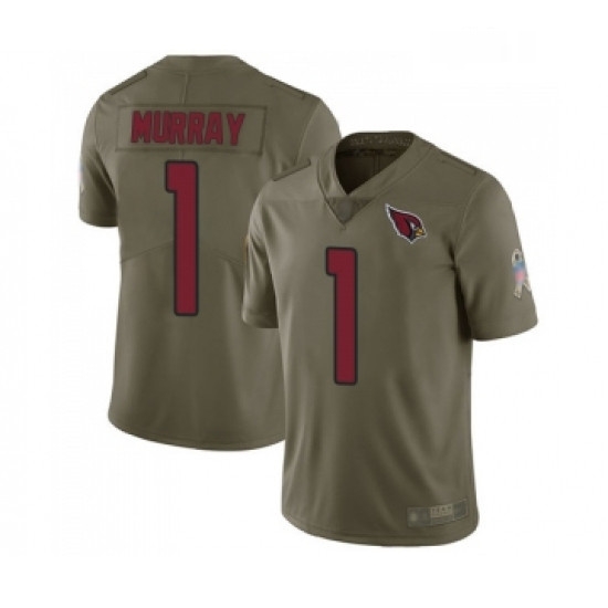 Men Arizona Cardinals #1 Kyler Murray Limited Olive 2017 Salute to Service Football Jersey Men Arizona Cardinals #1 Kyler Murray Limited Olive 2017 Salute to Service Football Jersey