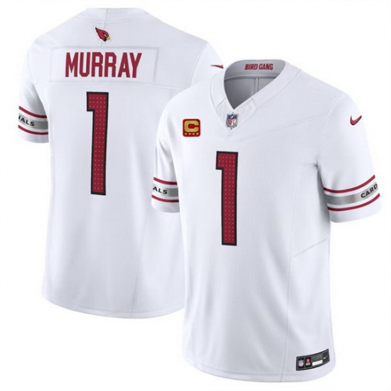 Men Arizona Cardinals 1 Kyler Murray White 2024 F U S E With 4 Star C Patch Vapor Untouchable Limited Stitched Football Jersey Men Arizona Cardinals 1 Kyler Murray White 2024 F U S E With 4 Star C Patch Vapor Untouchable Limited Stitched Football Jersey