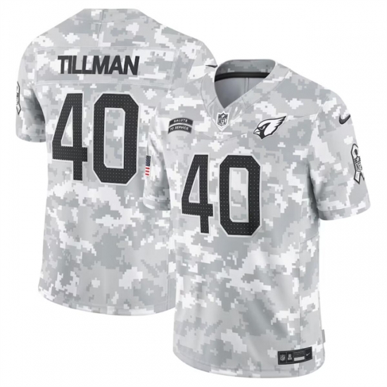Men Arizona Cardinals 40 Pat Tillman 2024 Arctic Camo Salute To Service Limited Stitched Football Jersey Men Arizona Cardinals 40 Pat Tillman 2024 Arctic Camo Salute To Service Limited Stitched Football Jersey