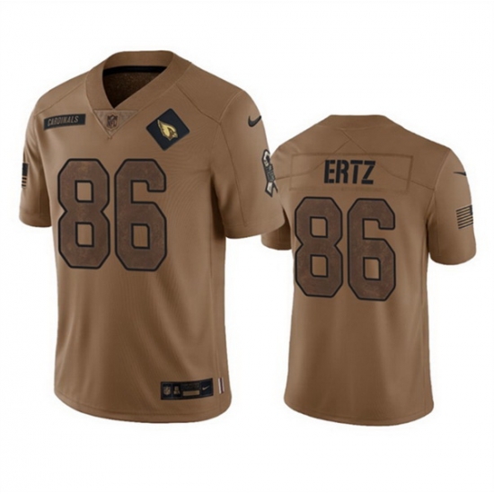 Men Arizona Cardinals 86 Zach Ertz 2023 Brown Salute To Service Limited Stitched Football Jersey Men Arizona Cardinals 86 Zach Ertz 2023 Brown Salute To Service Limited Stitched Football Jersey